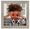 6x6 Wide Barnwood Picture Frame with UV-Resistant Acrylic & Acid Free Backing, Available in 6 Paint Finishes - Grey, Brown, White, and Black